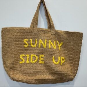 BTB Los Angeles Straw Beach Tote – Sunny Side Up Bag